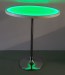 Green LED 30 Inch Round Glow Highboy Table